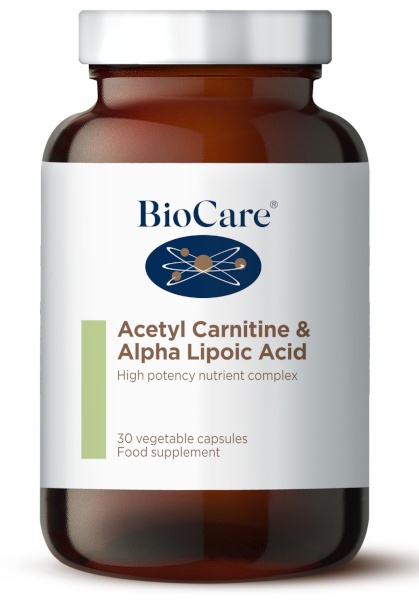 Acetyl Carnitine & Alpha Lipoic Acid 30 Capsules