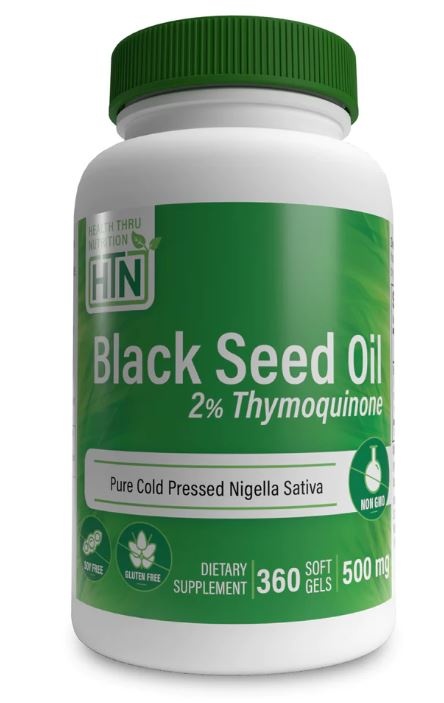 Black Seed Oil 360 soft gel caps (1 year supply) - 500mg per cap