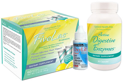 Fivelac & OxyLift & Active Digestive Enzymes Anti-Candida Kit