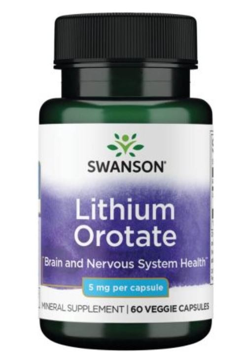 Lithium Orotate 5 mg 60 Veggie Capsules