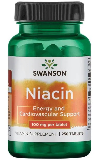 Vitamin B3 Niacin 100mg - 250 tablets (Swanson)