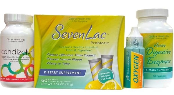 Sevenlac + Oxygen Elements Max + Active Digestive Enzymes + Candizolv