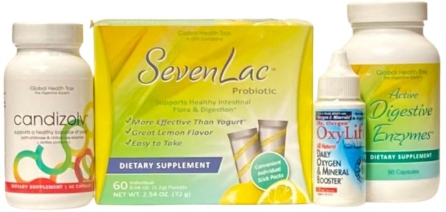 Sevenlac + Oxylift + Active Digestive Enzymes + Candizolv