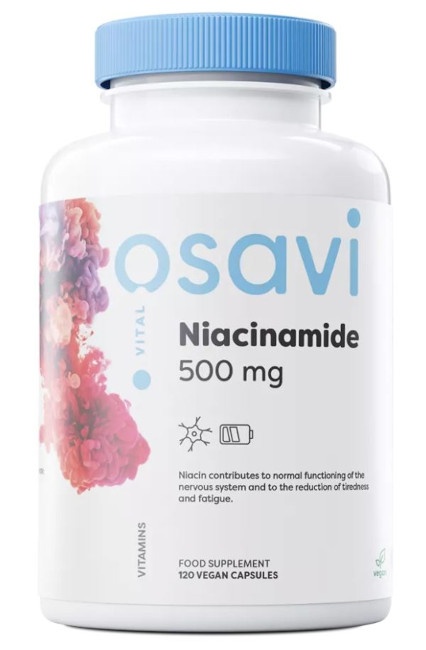 Vitamin B3 Niacinamide 500mg - 120 caps (No Flush Niacin)