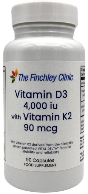 Vitamin D3 4,000 iu with Vitamin K2 - 90 capsules