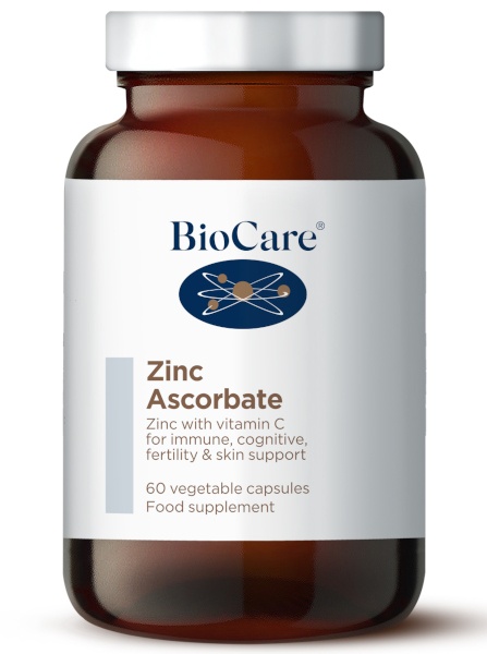 Zinc Ascorbate 15.5mg - 60 Capsules