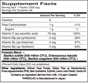 ThreeLac Supplement Facts